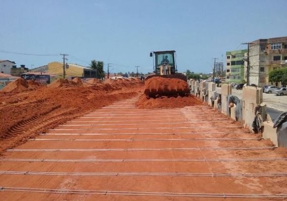 Obras do viaduto da AL-101 Norte estão 80% concluídas