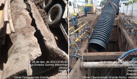 Mais de 18 metros de coletor de esgoto danificado são substituídos na Jatiúca
