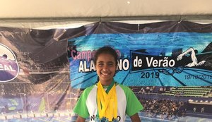 Nadadora mirim é destaque em Campeonato Alagoano de Verão 2019