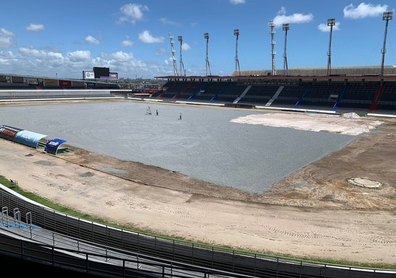 Gramado do Estádio Rei Pelé só estará apto a receber jogos em 21 de janeiro