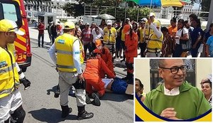 Padre atropelado é transferido para a UTI da Santa Casa de Maceió