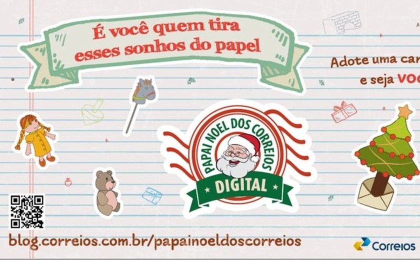 Campanha 'Papai Noel dos Correios' acontece de forma digital em Alagoas