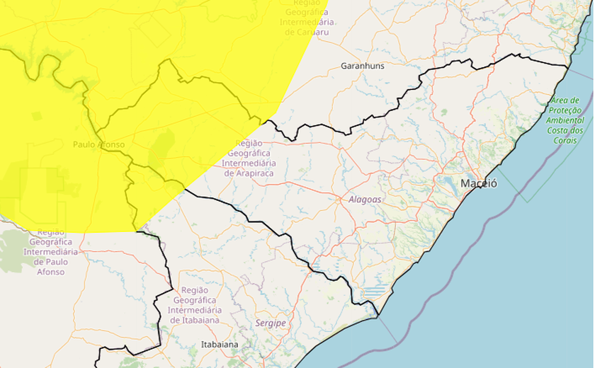 Inmet emite alerta de baixa umidade para 16 municípios do sertão de Alagoas