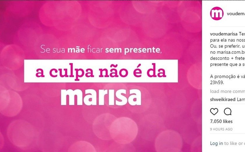 Campanha de Dia das Mães da Lojas Marisa gera polêmica na internet