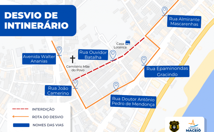 Rua Ouvidor Batalha será parcialmente interditada neste sábado (11) na Pajuçara