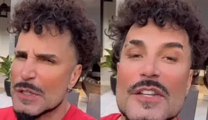 Cantor Latino surge irreconhecível e chama atenção do público