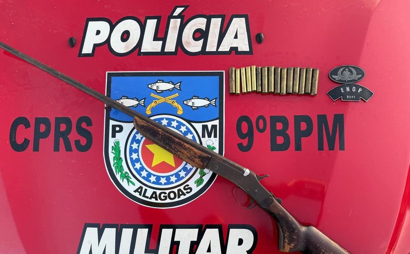 Homem suspeito de ameaçar esposa com arma de fogo é preso pela PM em Água Branca
