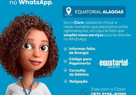 Alagoanos podem solicitar serviços da Equatorial sem sair de casa durante a pandemia