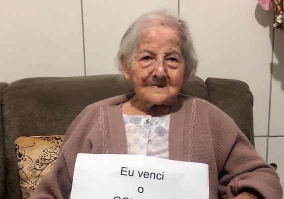 Com pressão alta, diabetes e câncer de pele, idosa de 94 anos vence Covid-19: 'Guerreira'