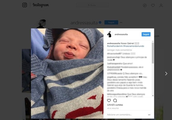 Primeiro filho de Gusttavo Lima e Andressa Suita, Gabriel nasce
