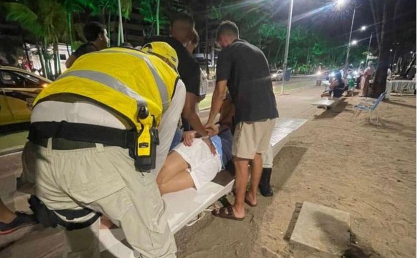 Ronda no Bairro atende duas emergências médicas na orla de Maceió