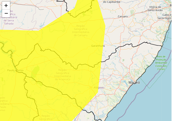 Inmet alerta para baixa umidade do ar em 20 cidades alagoanas