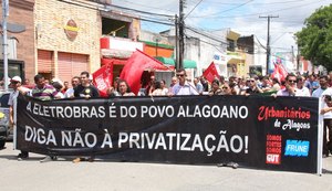 Marcha contra privatização da Eletrobras encara aparato policial