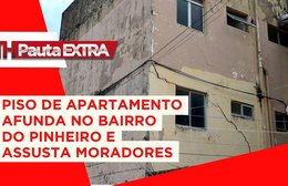 Piso de apartamento afunda no bairro do Pinheiro e assusta moradores