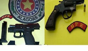 Duas armas de fogo são apreendidas em menos de 2 horas