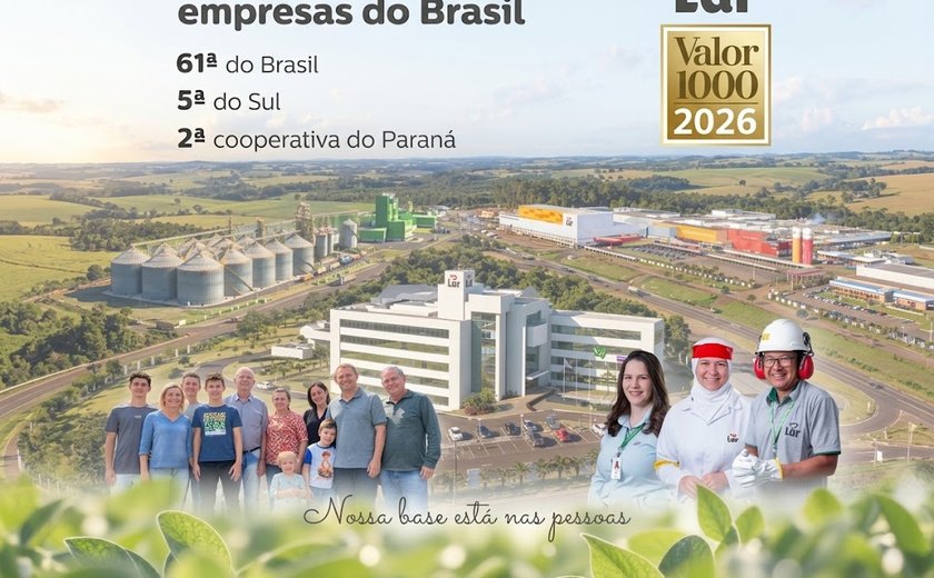 Lar Cooperativa avança no ranking Valor 1000 e consolida nova escala no agronegócio