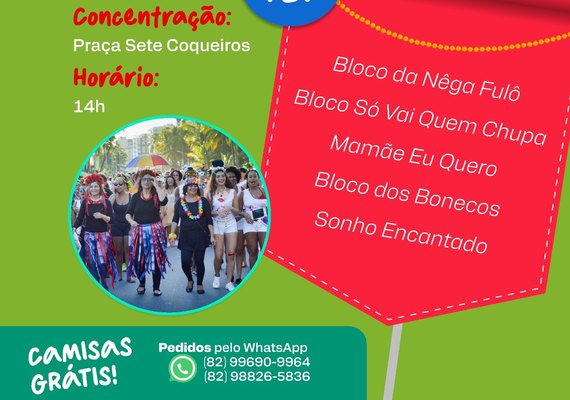 Bloco da Nêga Fulô desfila na orla de Maceió no próximo domingo (11)