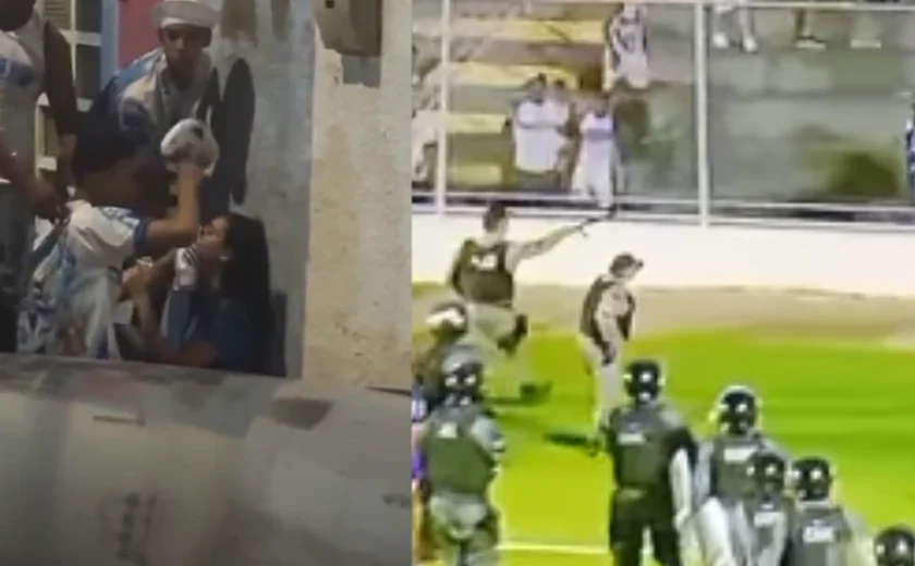 CSA denuncia ação da PM após tumulto em clássico contra o ASA