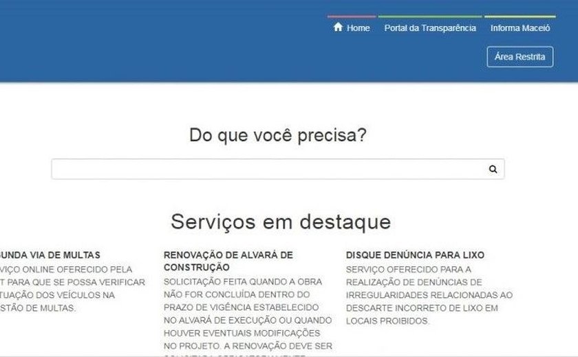 Portal da Prefeitura oferta mais de 200 serviços