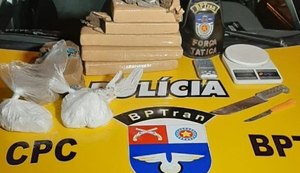 BPTran apreende cerca de sete quilos de entorpecentes após incursão em bairro de Maceió