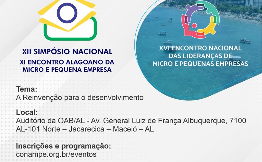 Maceió será a capital nacional dos pequenos negócios nos dias 20 e 21 de outubro