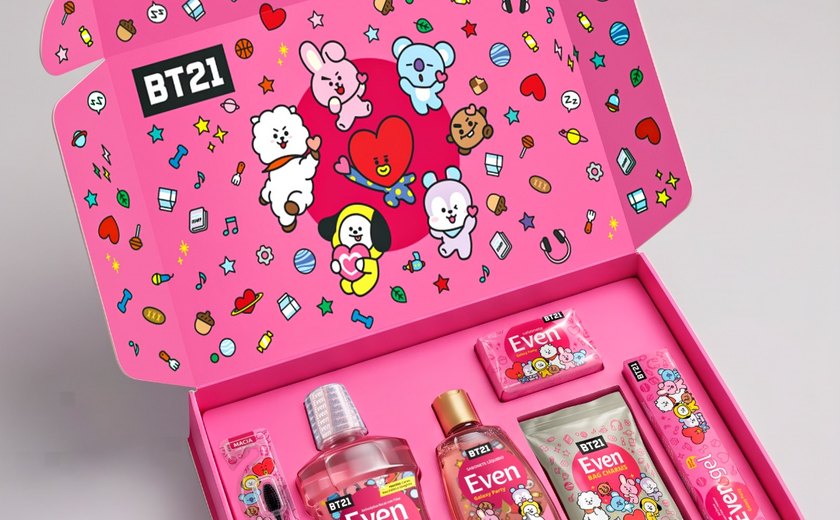 Even e BT21 se unem para lançar coleção inédita de produtos de higiene bucal e pessoal