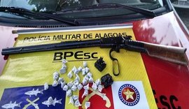 Polícia Militar apreende rifle e drogas no Benedito Bentes