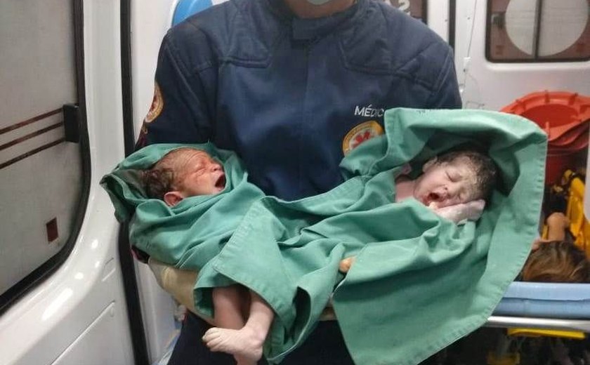 Mulher dá a luz a gêmeos dentro de ambulância do Samu Alagoas em Maragogi