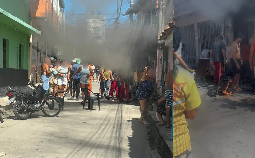 Incêndio deixa três pessoas feridas e destrói casa no Jacintinho, em Maceió