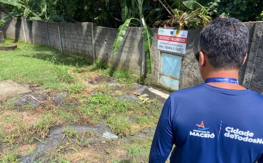 Fiscalização do Iplam flagra lançamento de esgoto em riacho no Jardim Petrópolis