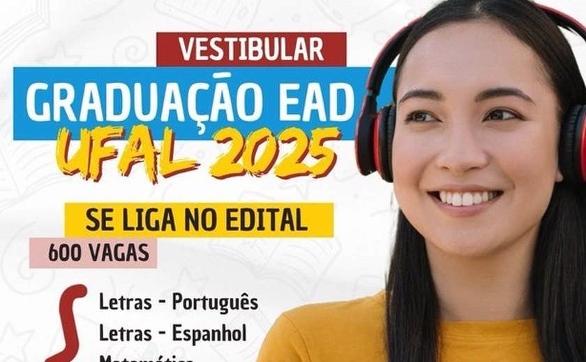 Ufal lança edital com 600 vagas para cursos gratuitos de graduação a distância