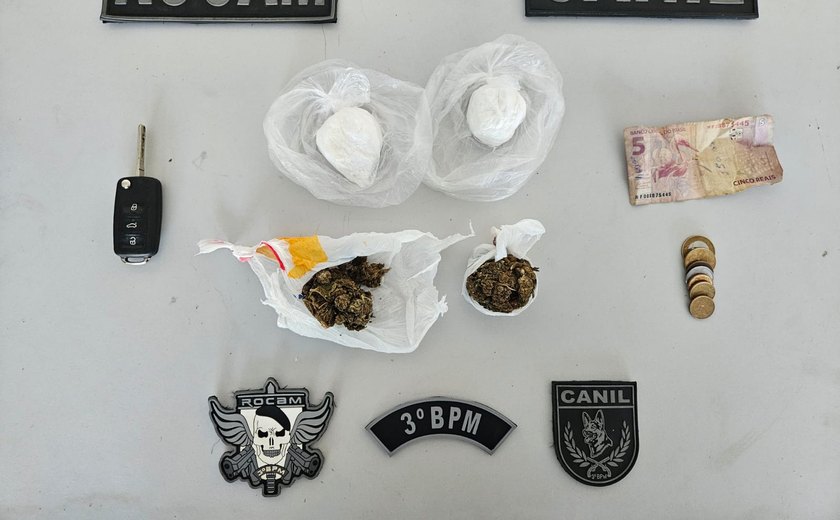 Polícia Militar apreende drogas após abordagens em Arapiraca