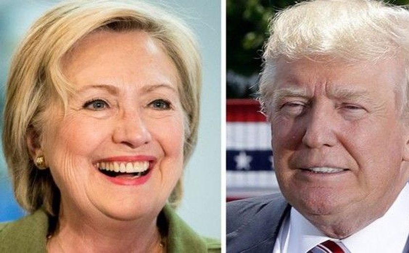 Nova pesquisa mostra Donald Trump à frente de Hillary Clinton por 1%