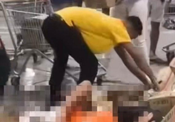Mulher fica ferida após palete de água sanitária cair em atacarejo de Maceió