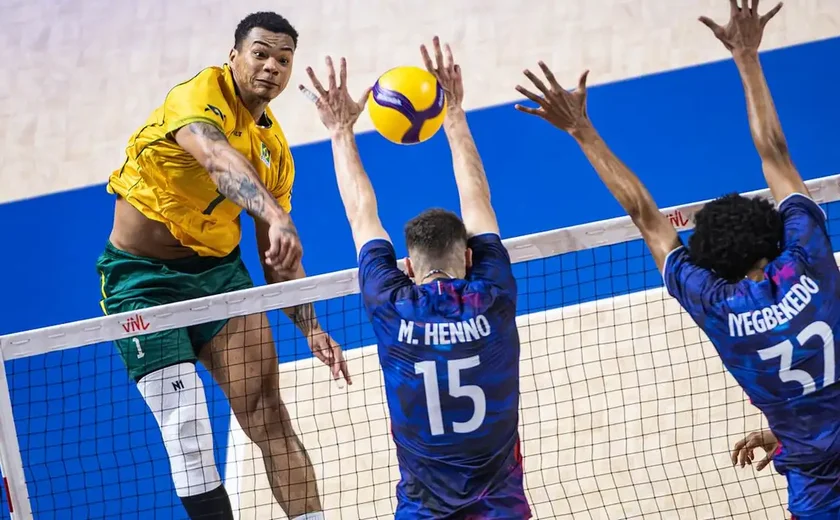 Brasil bate bicampeã olímpica França na Liga das Nações de vôlei