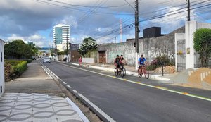 Bairros Gruta de Lourdes e Serraria ganham faixa compartilhada para ciclistas e cadeirantes