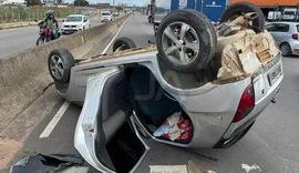 Capotamento é registrado na AL-110, em Arapiraca