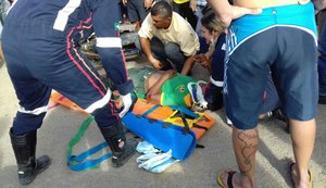 Acidente entre carro, moto e ônibus em São Miguel deixa um gravemente ferido