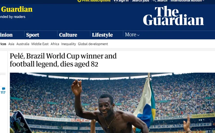 'Lenda do futebol': imprensa internacional repercute a morte de Pelé