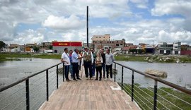 Em Tapera/AL, prefeito recebe visita do MP/AL e do IMA na obra do futuro cartão postal da cidade
