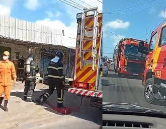 Incêndio em marcenaria mobiliza bombeiros em Maceió