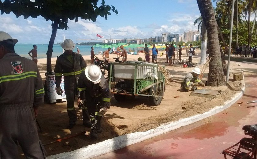 Operação na orla de Maceió encontra 21 pontos de furto de energia pública