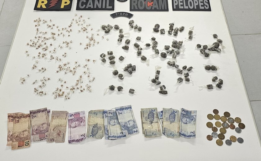 PM apreende arma e drogas durante diligências na Capital e Sertão de Alagoas