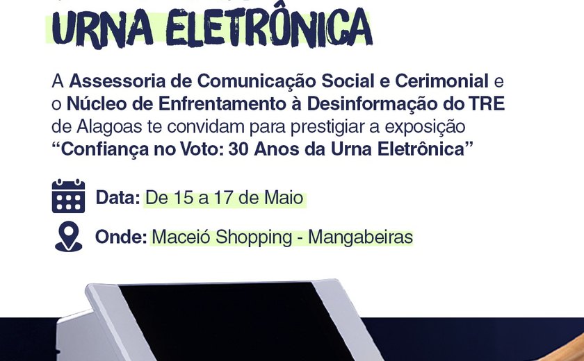 TRE realização exposição sobre os 30 anos da urna eletrônica