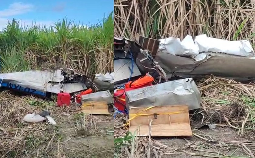 Destroços de avião que caiu carregado de drogas em Coruripe serão enviados para Arapiraca
