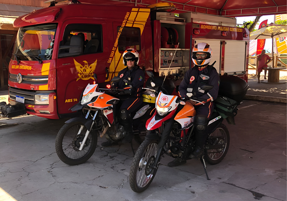 Bombeiros e Samu ampliam frota de motolâncias para reforçar atendimentos na alta temporada