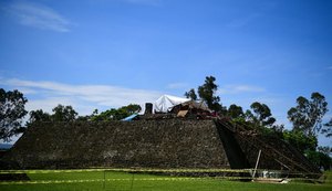 Terremoto revela templo escondido em pirâmide construída há centenas de anos