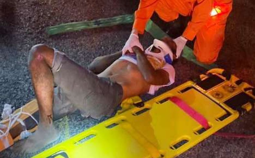 Acidente na BR-104 em São José da Laje deixa um homem ferido