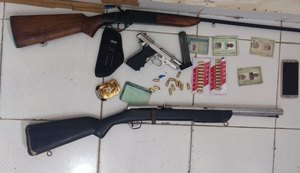 Suspeitos de tráfico de drogas são presos e armas apreendidas em operação