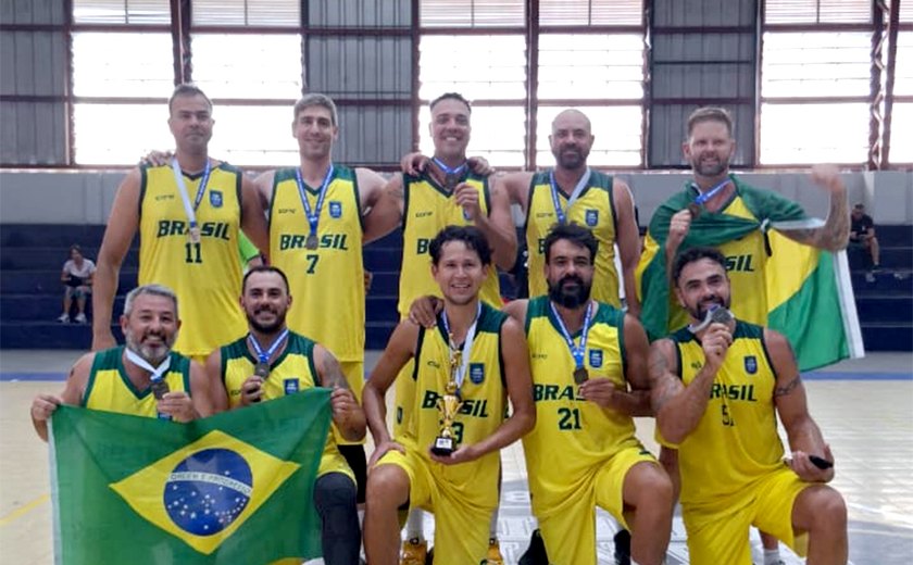 Alagoano conquista  título com a seleção brasileira de basquete